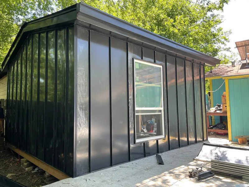 Black standing seam metal wall panels for Metal Roof Installation in Columbia